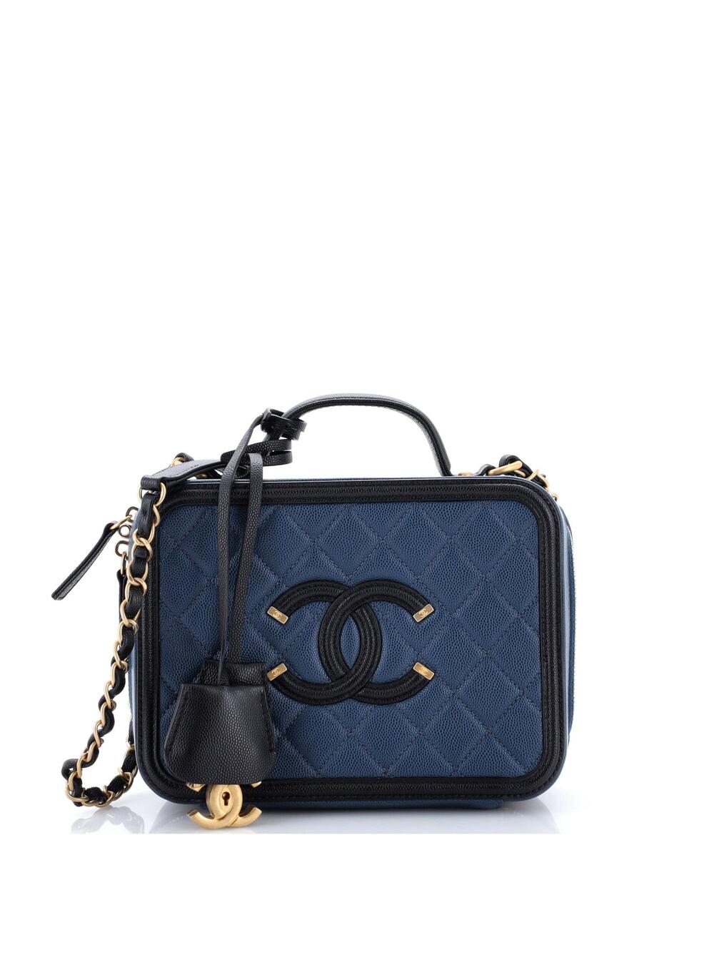 Chanel Filigree Vanity Case Quilted #373235C42B